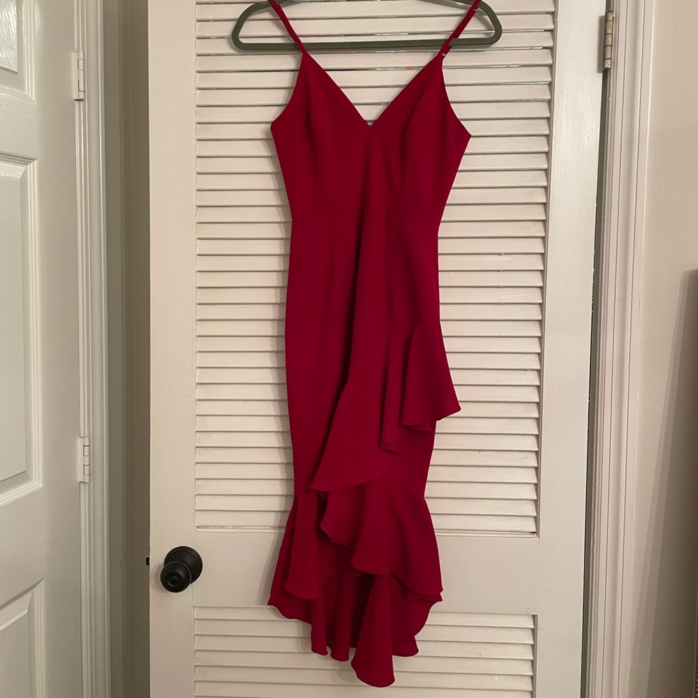 Dress the Population Wendy High Low Ruffle Dress